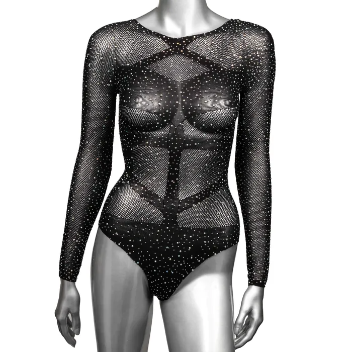 Radiance Long Sleeve Body Suit Queen Black CalExotics Anal Radiance Long Sleeve Body Suit Queen Black CalExotics Anal