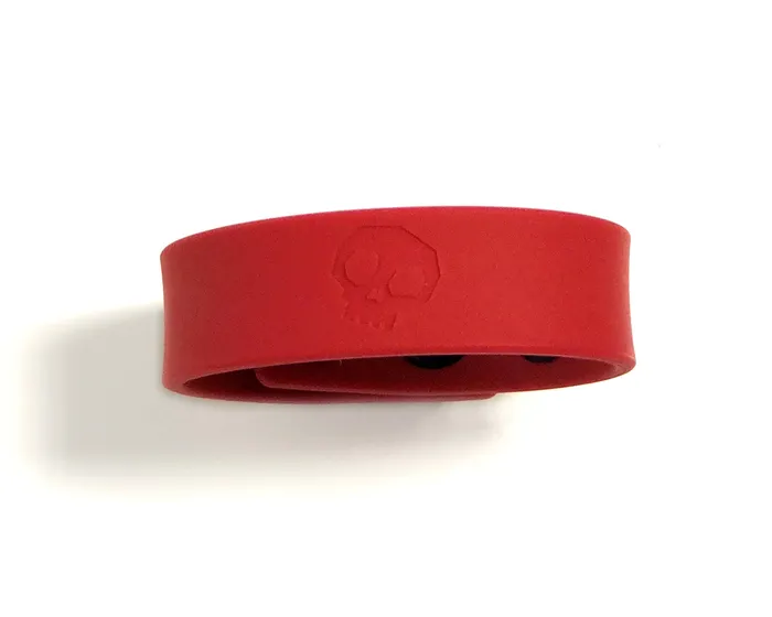 Rascal Boneyard Silicone Cock Strap 3 Snap Ring Red Male Sex Toys