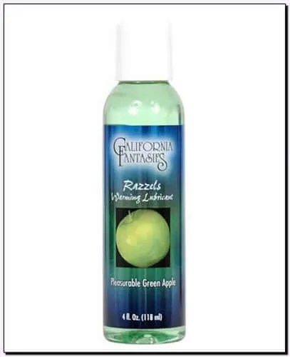 Razzels Warming Lubricant Pleasurable Green Apple 4 Oz Bottle California Fantasies Lubricants Razzels Warming Lubricant Pleasurable Green Apple 4 Oz Bottle California Fantasies Lubricants
