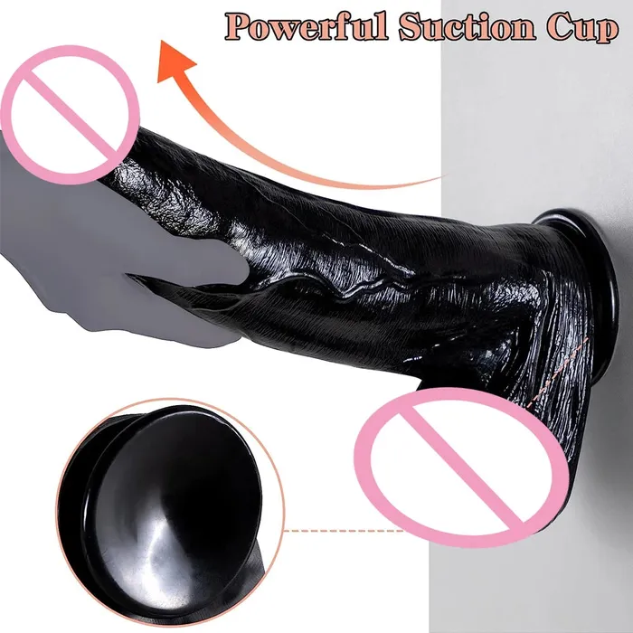 Realistic Black Dildo Butt Plug Huge Silicone Anal Dildo Suction Cup Sex Toys Domlust Anal