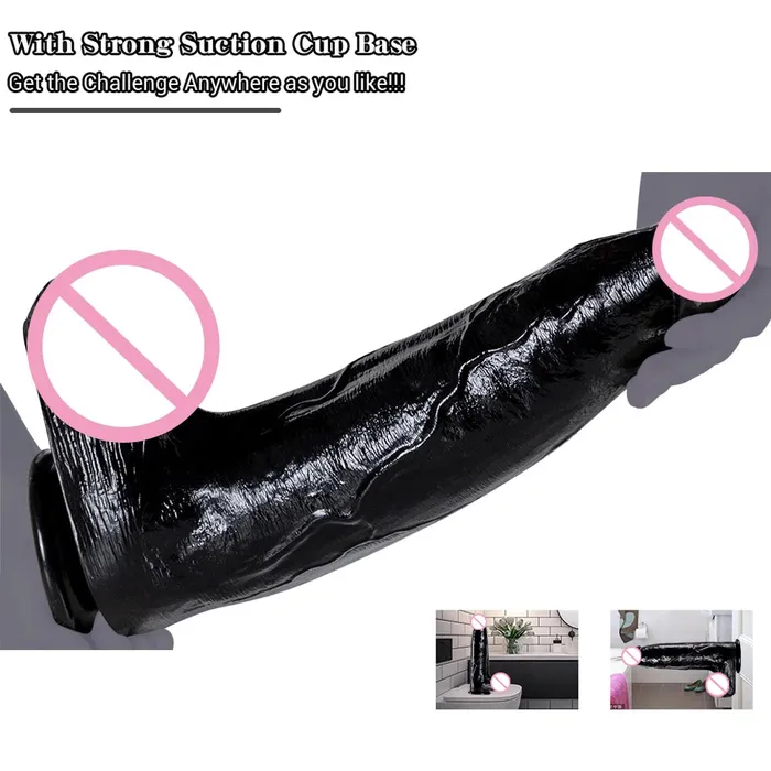 Realistic Black Dildo Butt Plug Huge Silicone Anal Dildo Suction Cup Sex Toys Domlust Anal