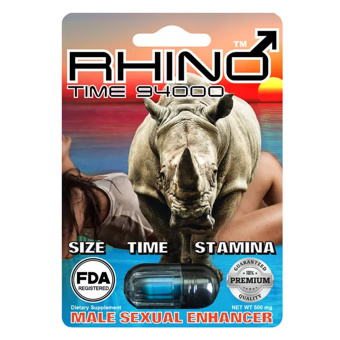 Rhino Male Sex Toys Rhino Time 94000 Male Sexual Enhancer 500mg Capsule for Maximum Drive Endurance Rhino Male Sex Toys Rhino Time 94000 Male Sexual Enhancer 500mg Capsule for Maximum Drive Endurance