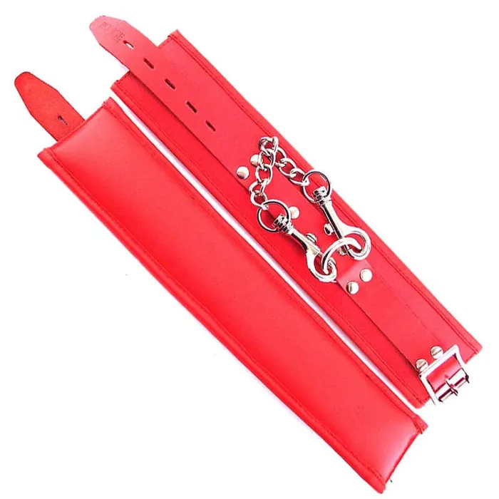 Rouge Garments Ankle Cuffs Padded Red Rouge Garments Restraints
