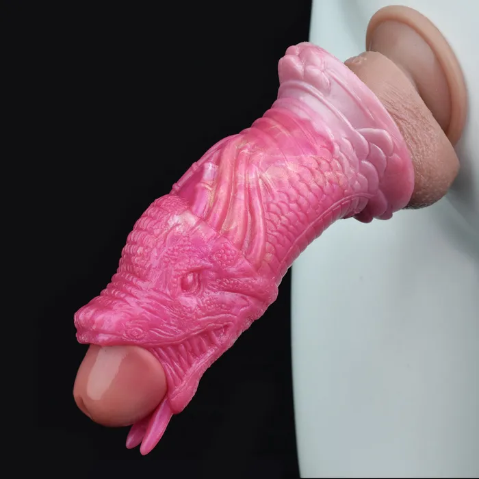 Samael Dragon Penis Sleeve Hollow Cock Extender DirtyToyz Male Sex Toys