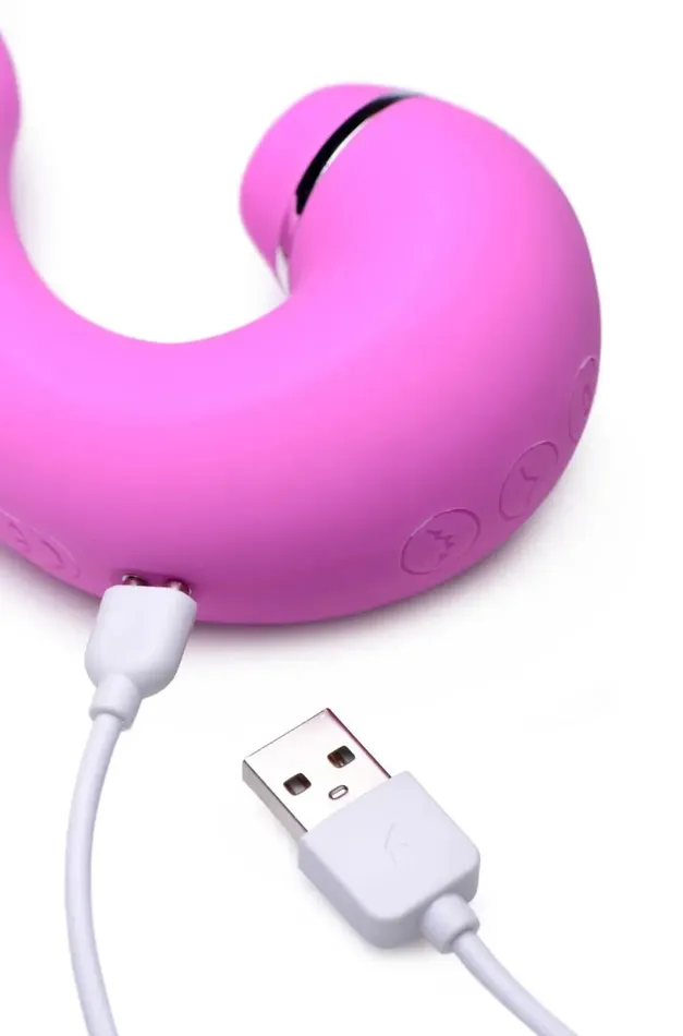 Shegasm Female Sex Toys Shegasm 5 Star 10X Tapping Silicone GSpot Vibrator with Suction Pink
