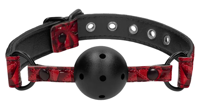 Shots Ouch Male Sex Toys Breathable Luxury Ball Gag Burgundy Shots Ouch Male Sex Toys Breathable Luxury Ball Gag Burgundy