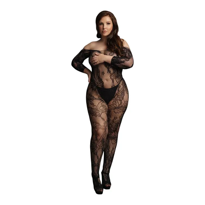 Shots Toys Bodystockings Playsuits Le Desir Lace Sleeved Bodystocking UK 14 to 20 Shots Toys Bodystockings Playsuits Le Desir Lace Sleeved Bodystocking UK 14 to 20