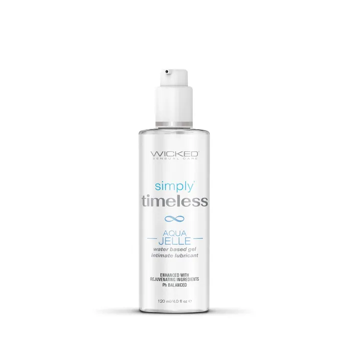 Simply Timeless Aqua Jelle Water Based 4 Oz Wicked Sensual Care Vibrators