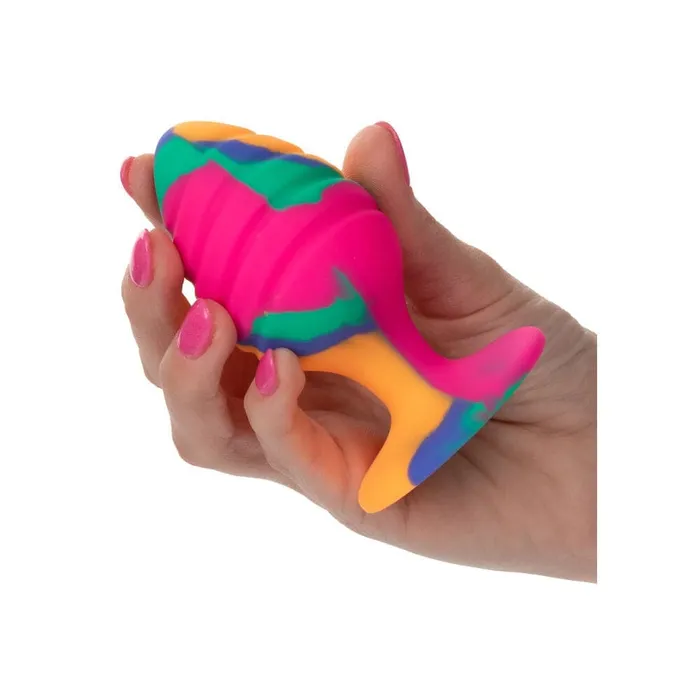 Toy Joy Sex Toys Anal Cheeky Large Swirl Tie Dye Butt Plug