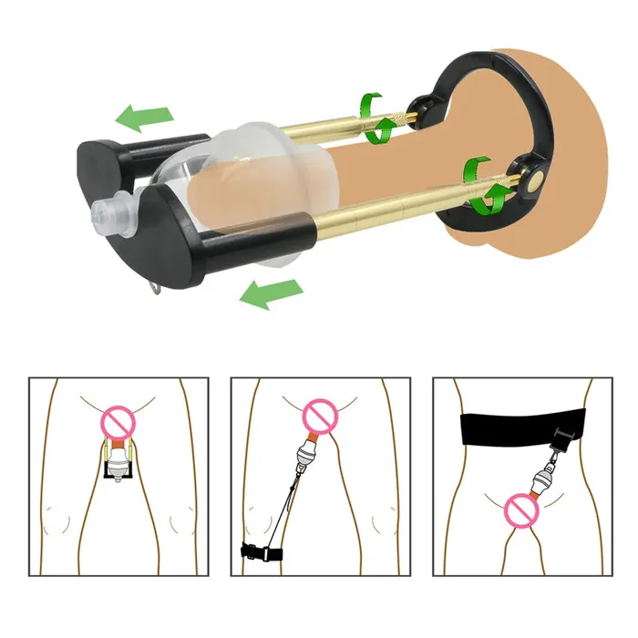 Vacuum Penis Pump Extender Strap On Harness Cock Sleeve Enlager Sex Toy for Men Domlust Male Sex Toys