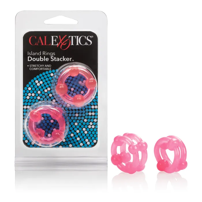 Vibrators CalExotics Island Rings Double Stacker Pink Vibrators CalExotics Island Rings Double Stacker Pink