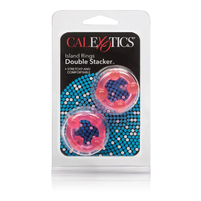 Vibrators CalExotics Island Rings Double Stacker Pink Vibrators CalExotics Island Rings Double Stacker Pink
