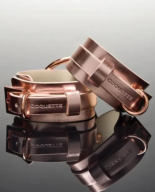 Vibrators Coquette International Pleasure Collection Adjustable Handcuffs Bondage Cuffs Rose Gold