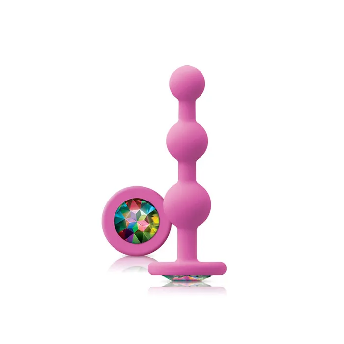 Vibrators nsnovelties Glams Ripple Rainbow Gem Pink