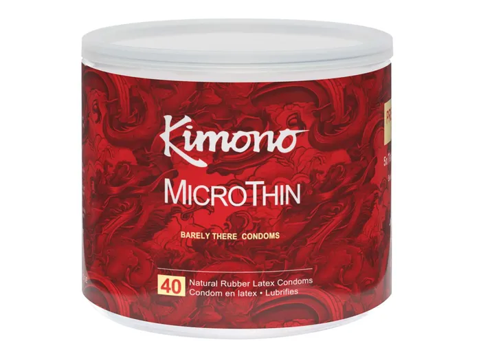Vibrators Paradise Marketing Kimono Bowl Microthin 40 Count Condoms