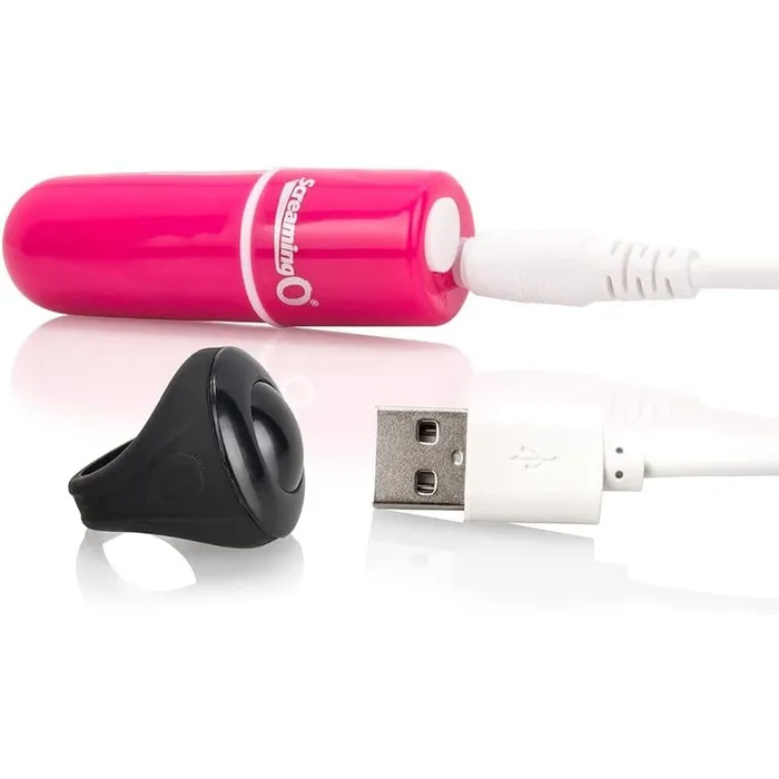 Vibrators Screaming O Screaming O Charged Vooom Pink Remote Control Bullet Vibe