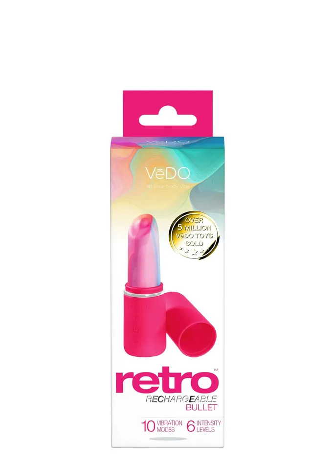 Vibrators VeDO Retro Rechargeable Bullet Pink Vibrators VeDO Retro Rechargeable Bullet Pink