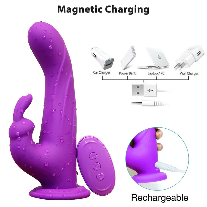 Wireless Controlled Rabbit Vibrator with Suction base Sexcite Shop Female Sex Toys Wireless Controlled Rabbit Vibrator with Suction base Sexcite Shop Female Sex Toys