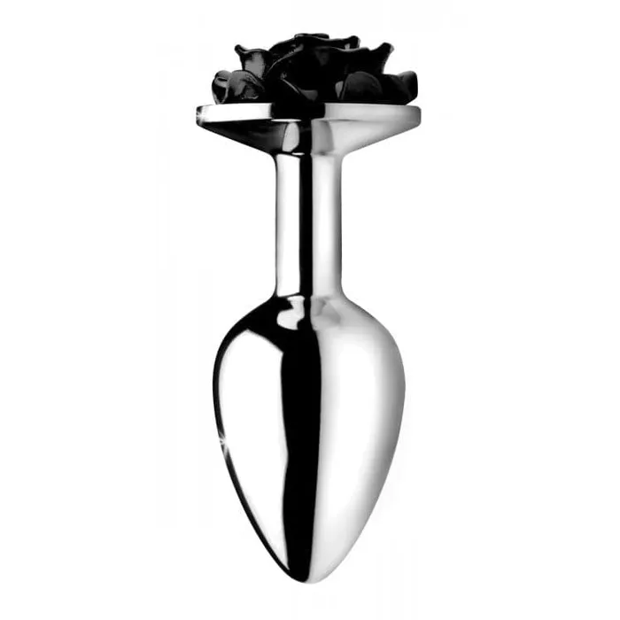 XR Brands Booty Sparks Black Rose Anal Plug Medium Male Sex Toys XR Brands Booty Sparks Black Rose Anal Plug Medium Male Sex Toys