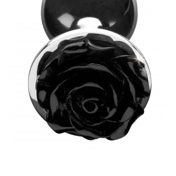 XR Brands Booty Sparks Black Rose Anal Plug Medium Male Sex Toys XR Brands Booty Sparks Black Rose Anal Plug Medium Male Sex Toys
