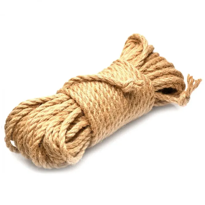 XR Brands Couples Tied Up Jute Bondage Rope 50 Feet BDSM Rope Bondage Rope Cuffs