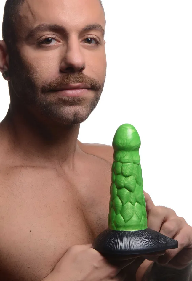 XR Brands Creature Cocks Female Sex Toys Cc Radioactive Reptile Thick Scaly Silicone Dildo Green XR Brands Creature Cocks Female Sex Toys Cc Radioactive Reptile Thick Scaly Silicone Dildo Green