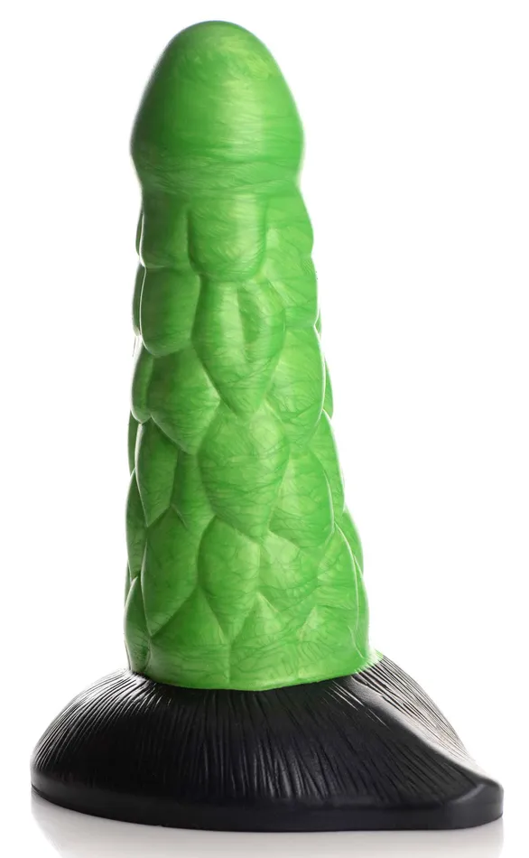 XR Brands Creature Cocks Female Sex Toys Cc Radioactive Reptile Thick Scaly Silicone Dildo Green XR Brands Creature Cocks Female Sex Toys Cc Radioactive Reptile Thick Scaly Silicone Dildo Green