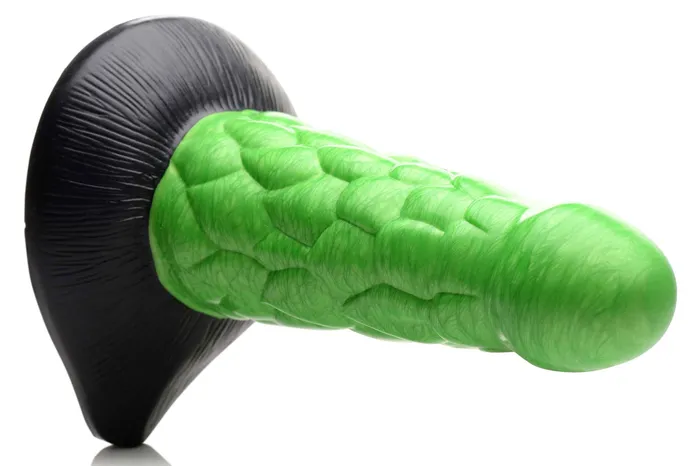 XR Brands Creature Cocks Female Sex Toys Cc Radioactive Reptile Thick Scaly Silicone Dildo Green XR Brands Creature Cocks Female Sex Toys Cc Radioactive Reptile Thick Scaly Silicone Dildo Green