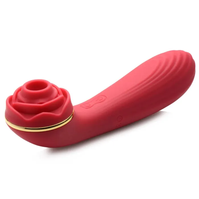 XR Brands inmi Vibrators Bloomgasm Passion Petals 10x Suction Rose Vibrator Red