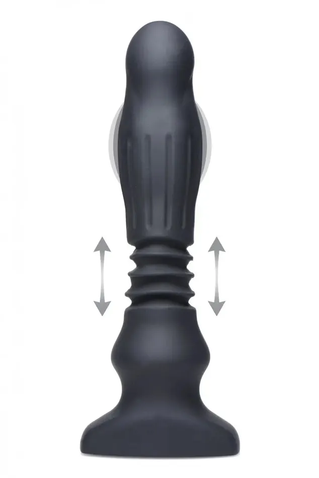 XR Brands Male Sex Toys Swelling and Thrusting Anal Plug with Remote Control