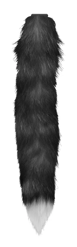 XR Brands Tailz Anal Interchangeable Black and White Fox Tail XR Brands Tailz Anal Interchangeable Black and White Fox Tail