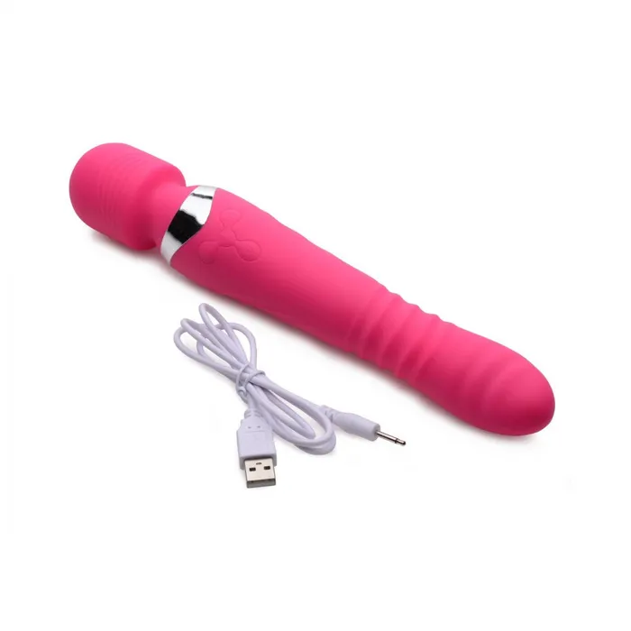 XR Brands Vibrators Ultra Thrusting and Vibrating Silicone Wand